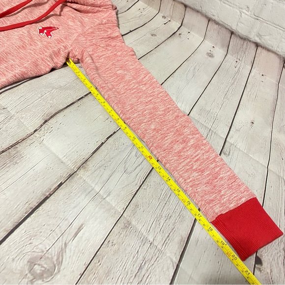 Boston Red Sox Sweater Womens Small Sm Antigua Pullover Hoodie Red 100% Cotton - Picture 7 of 10